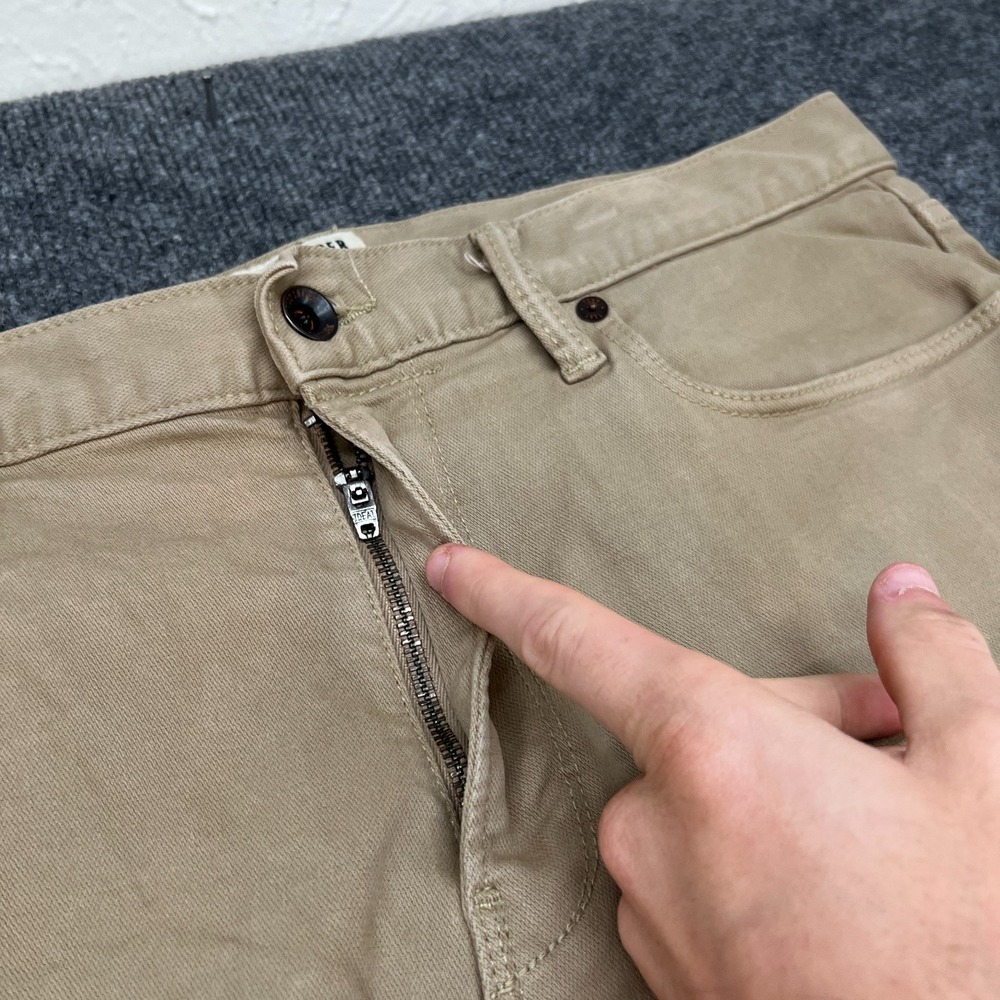 Todd Snyder Pants Men 31x30 Beige Chino Flat Front Straight Leg Zip Fly Stretch - Picture 6 of 16